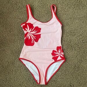 Onia Kelly One Piece Swimsuit with Velvet Binding & Flowers